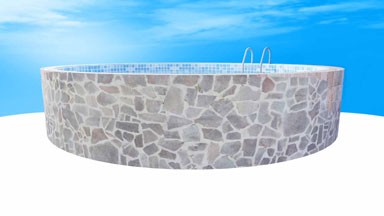 Poolumrandung-Bruchstein